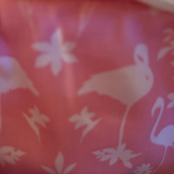 New Vera Bradley Pink & Straw Stripe & Flower Design Crossbody Bag - Picture 4 of 6